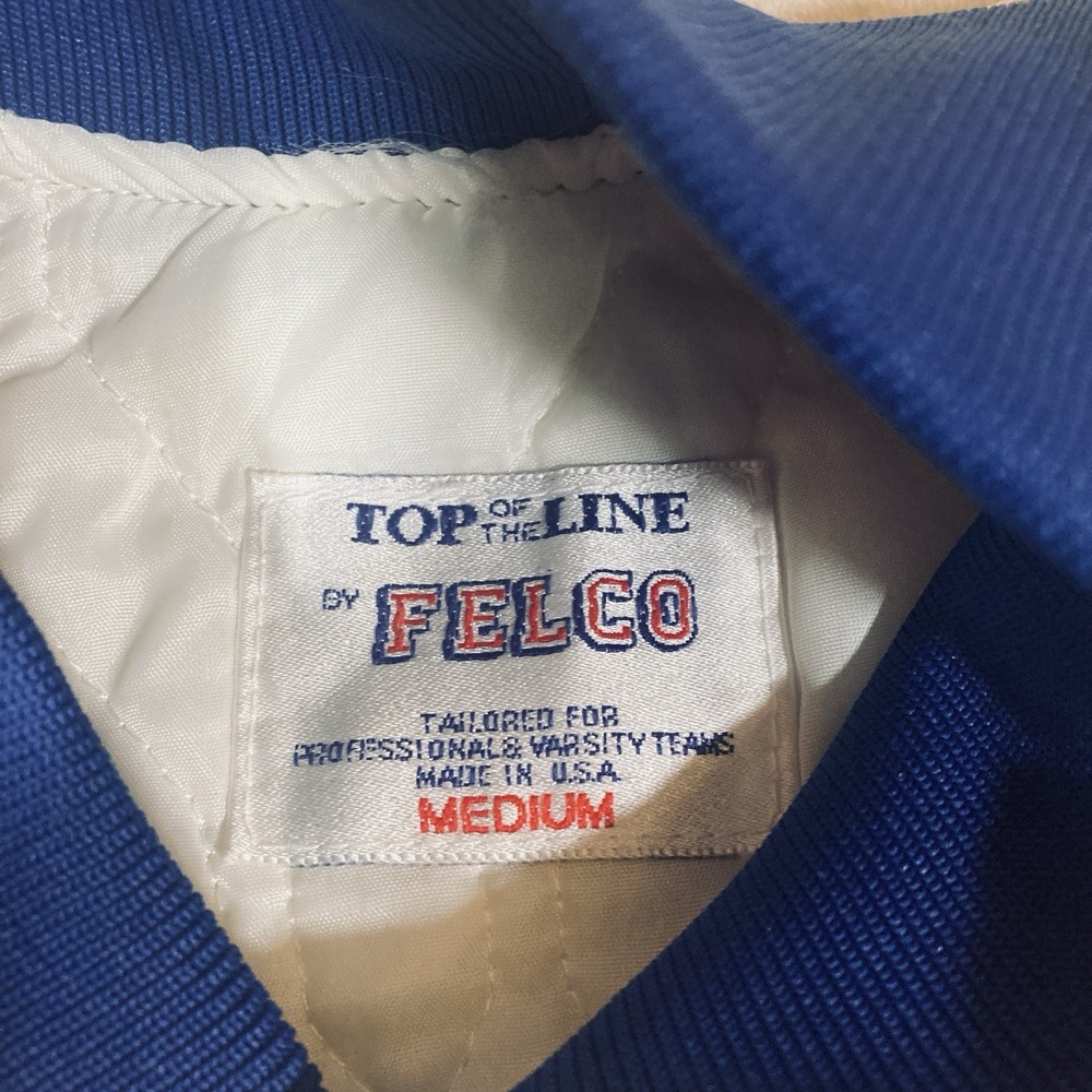FELCO LOS ANGELES DODGERS BOMBER STYLE Pinstripe JACKET VINTAGE USA 80s Medium - Picture 2 of 16